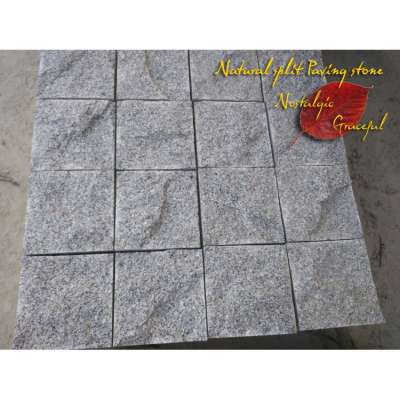 Natural Split Paving Stone Grey Granite G341 curbs and road pavers