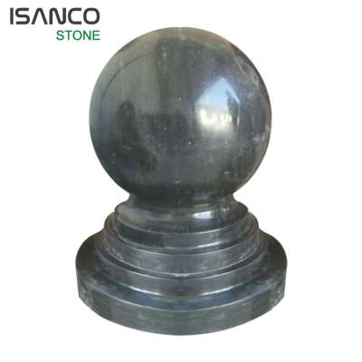 Black marble Pier Caps & Quoins for Column, Black marble Sphere Balls, Black Ukraine Glob