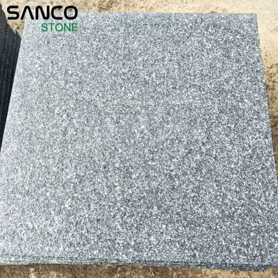 Cara dark grey flamed tiles granite paving stone