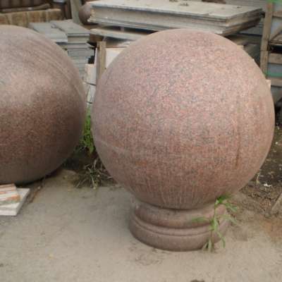 G352 polished ball red granite polished ball for sale