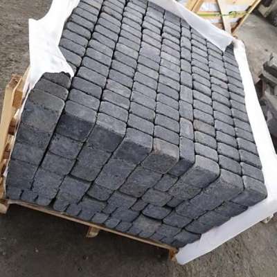 Hot sale G684 tumbled cubes black basalt tumbled cubes